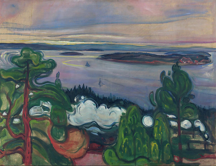 Edvard Munch Painting - Train Smoke  #4 by Edvard Munch