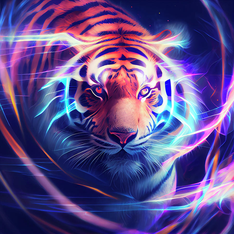 Transparent Magical Tiger Art Digital Art by Tim Hill - Fine Art America