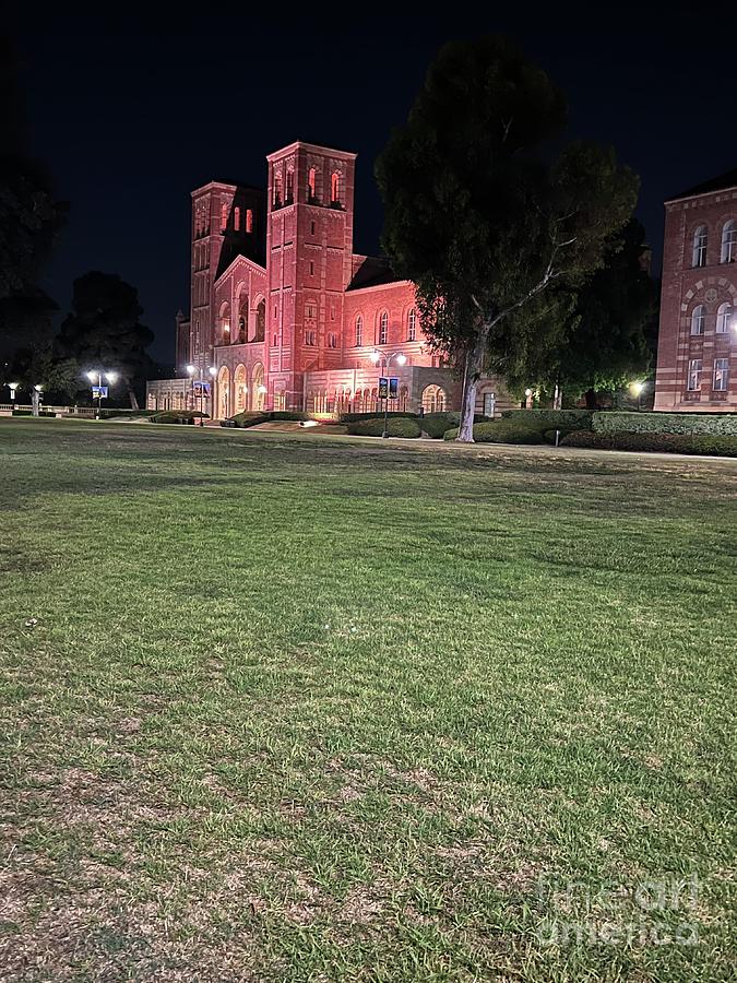 Ucla Royce Hall Dickson Plaza at Night University of California Los Angeles Campus 2022 #4 Photograph by John Shiron