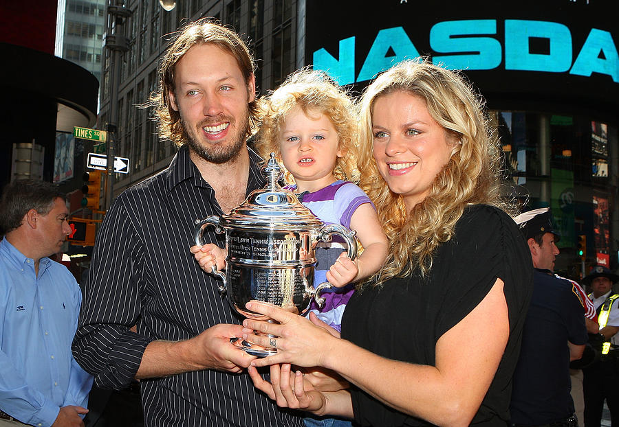 US Open Champion Kim Clijsters in Time Square #4 Photograph by Mike Stobe