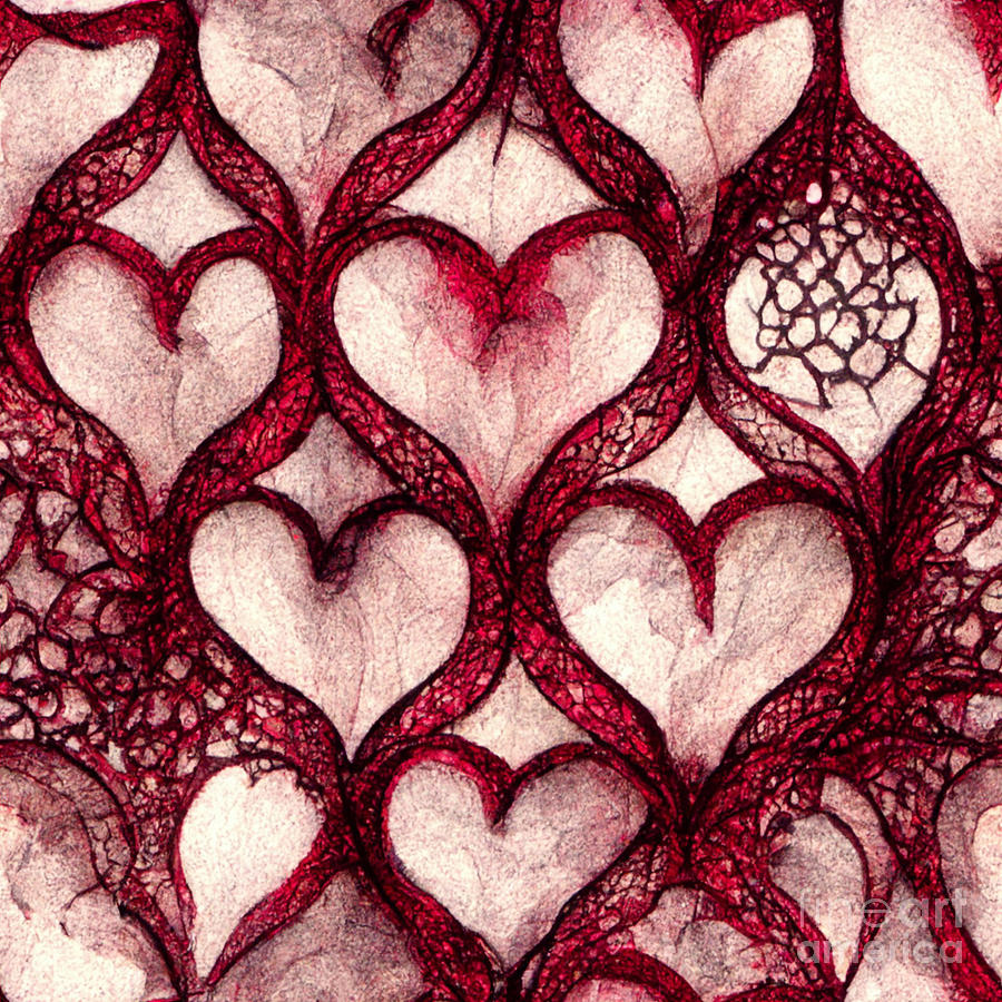 Valentine Seamless Pattern Digital Art