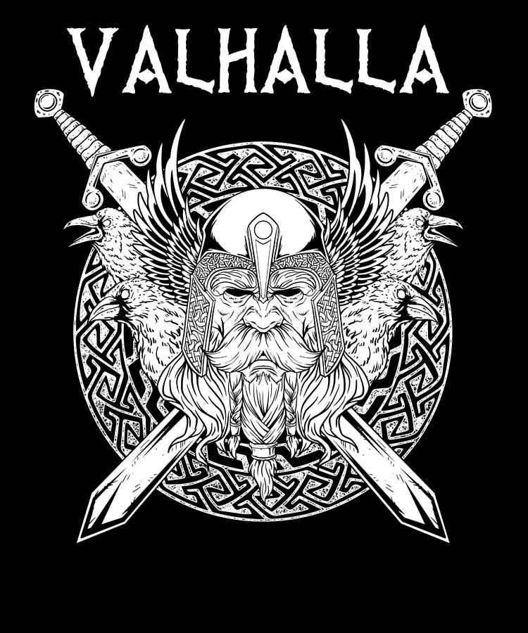 Valhalla I Viking Warrior I Odin I Norse Runes Digital Art by Bi Nutz ...