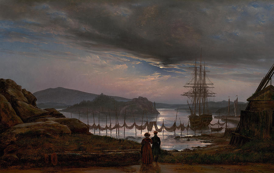 Johan Christian Dahl Painting - View from Vaekero near Christiania  #4 by Johan Christian Dahl