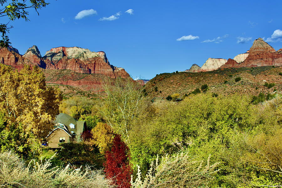 View of Zion National Park from Springdale, Utah Photograph by Ruth
