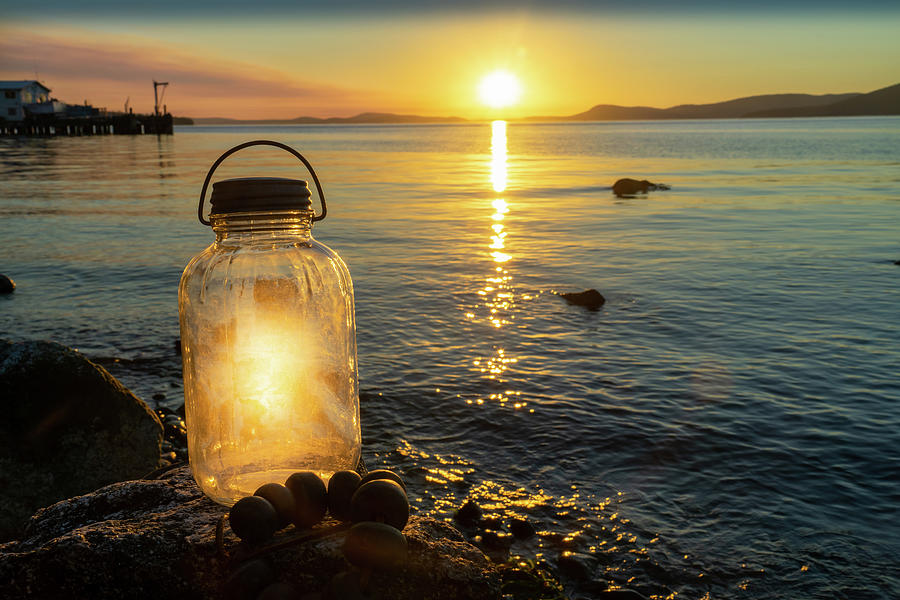 Vintage Glass Jar Lantern Photograph