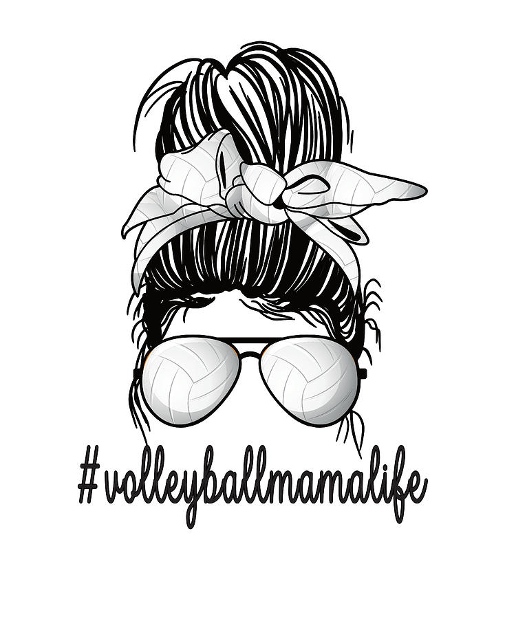 Volleyball Mom Of A Volleyball Player Mothers Day Digital Art by Madeby ...