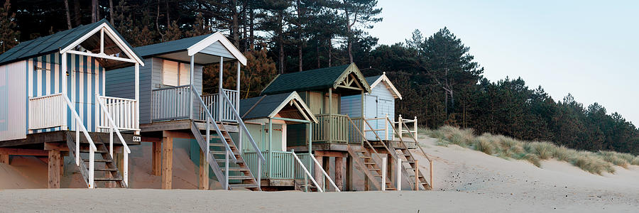 Wells Next the Sea Colouful Beach huts england #4 Photograph by Sonny Ryse