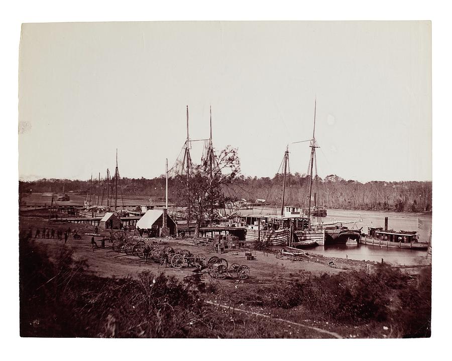 White House Landing, Pamunkey River, Virginia Painting by MotionAge