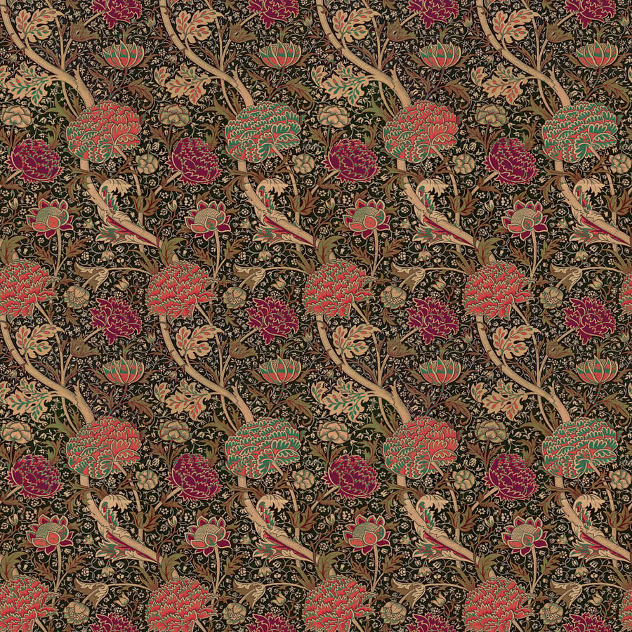 William Morris Inspired Repeating Seamless Pattern Art Print Digital ...