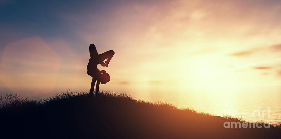 Woman in yoga pose, zen meditation at sunset. #4 Photograph by Michal Bednarek