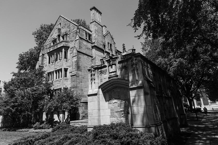 Yale University building in black and white #4 Photograph by Eldon McGraw