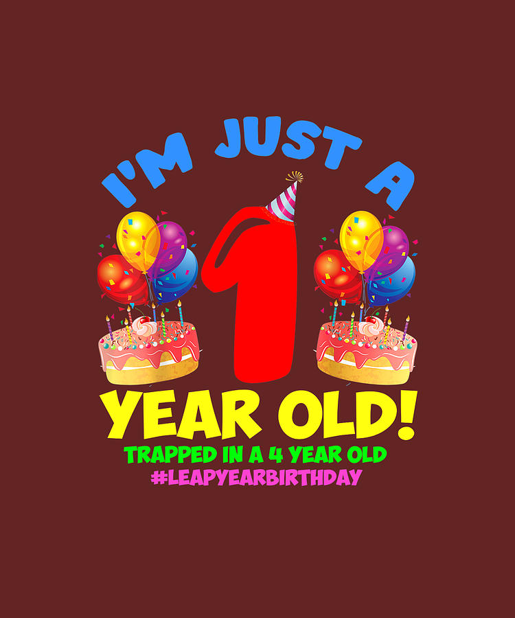 4 Year Old Birthday Funny 2020 Leap Day Birthday Gift T-Shirt
