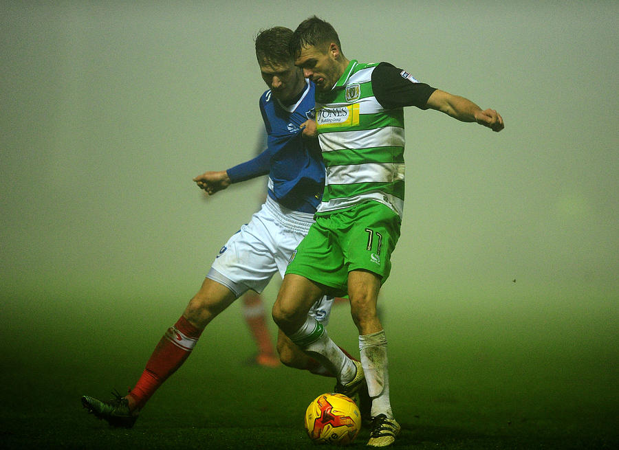 Yeovil Town v Portsmouth - Sky Bet League Two #4 Photograph by Harry Trump