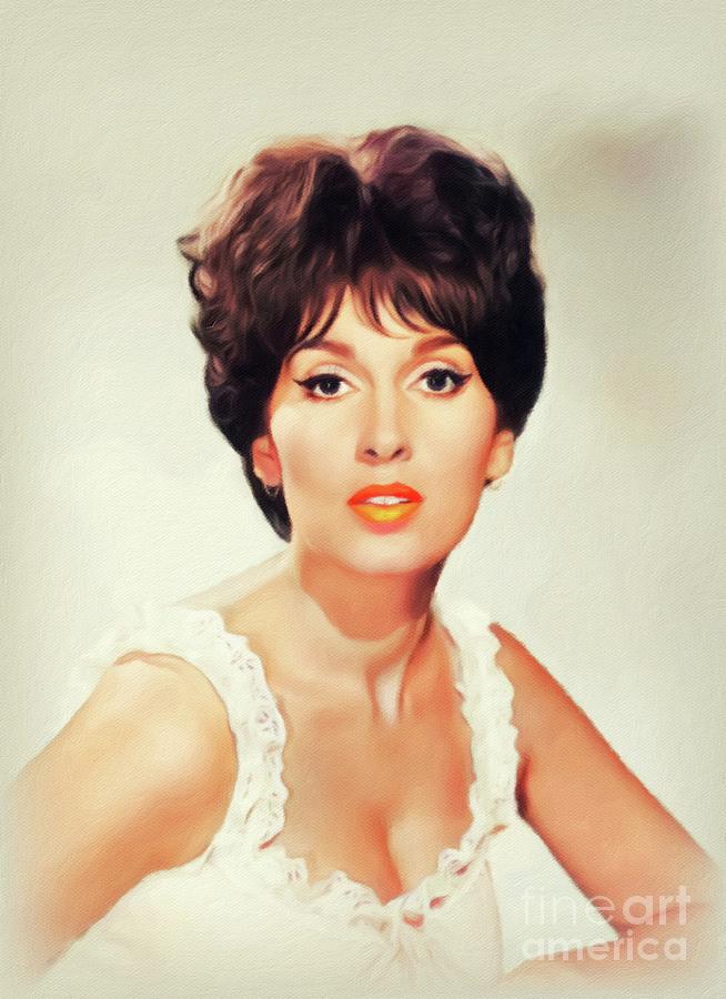 Yvonne Romain, Vintage Actress Painting by Esoterica Art Agency - Pixels