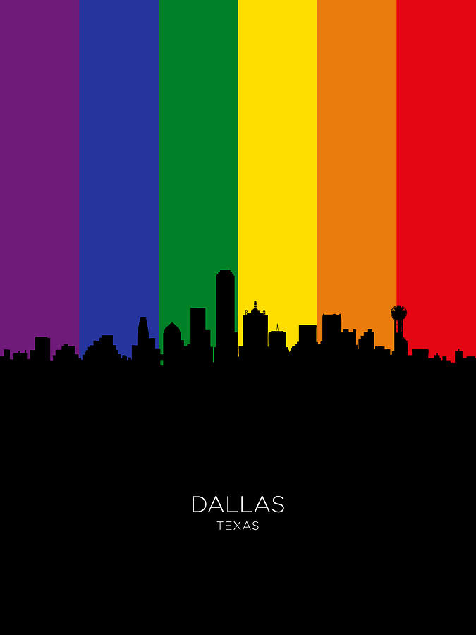 Dallas Digital Art - Dallas Texas Skyline #40 by Michael Tompsett