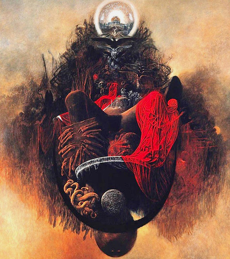 famous Zdzislaw Beksinski paintings, 1929, Sanok, Poland Painting by ...