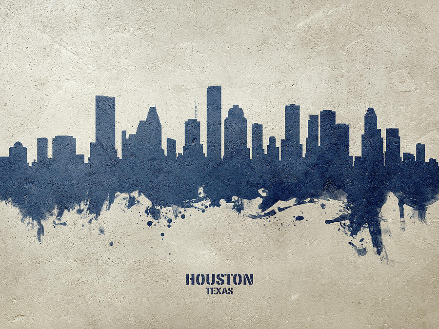 Houston Texas Skyline #40 Digital Art by Michael Tompsett