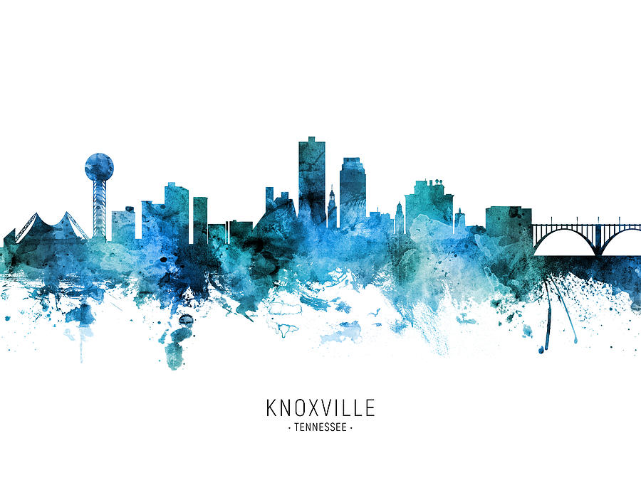 Knoxville Tennessee Skyline #40 Digital Art by Michael Tompsett