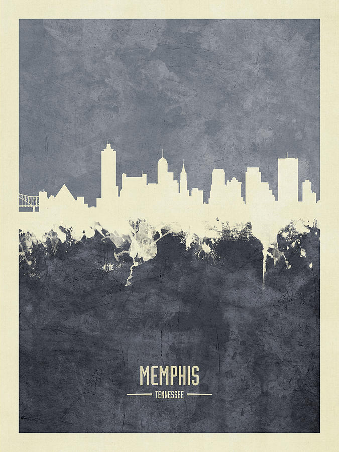 Memphis Tennessee Skyline #40 Digital Art by Michael Tompsett