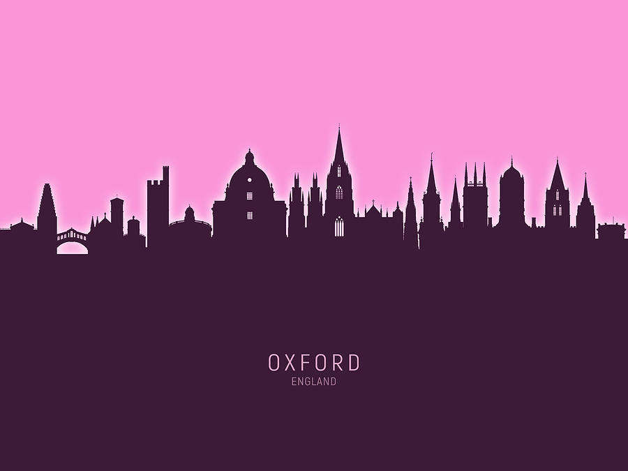 Skyline Digital Art - Oxford England Skyline #40 by Michael Tompsett