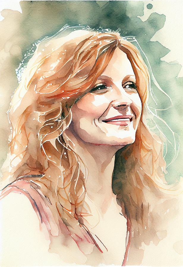 Patty Loveless Watercolour Mixed Media By Tim Hill Fine Art America 