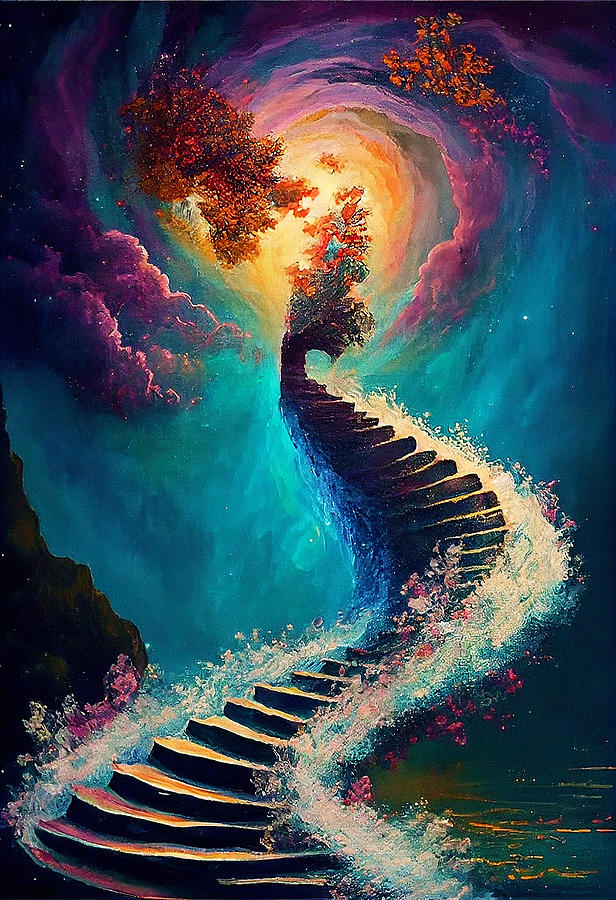 Stairway to heaven Mixed Media by SampadArt Gallery - Pixels