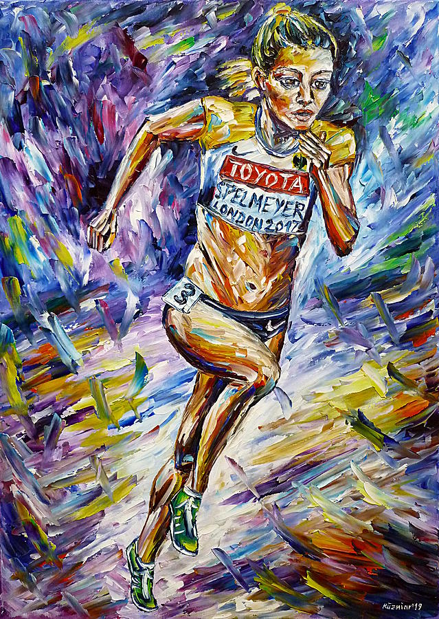 400 Meter Ruth Painting by Mirek Kuzniar