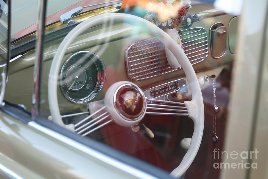 Inspirational Photograph - VW Custom Interior Classic Car  by Chuck Kuhn