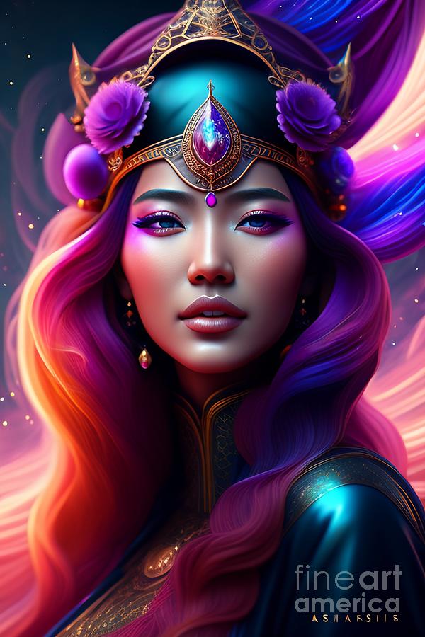 Beautiful cosmic sorceress nebulas galactic Digital Art by Boon Mee ...