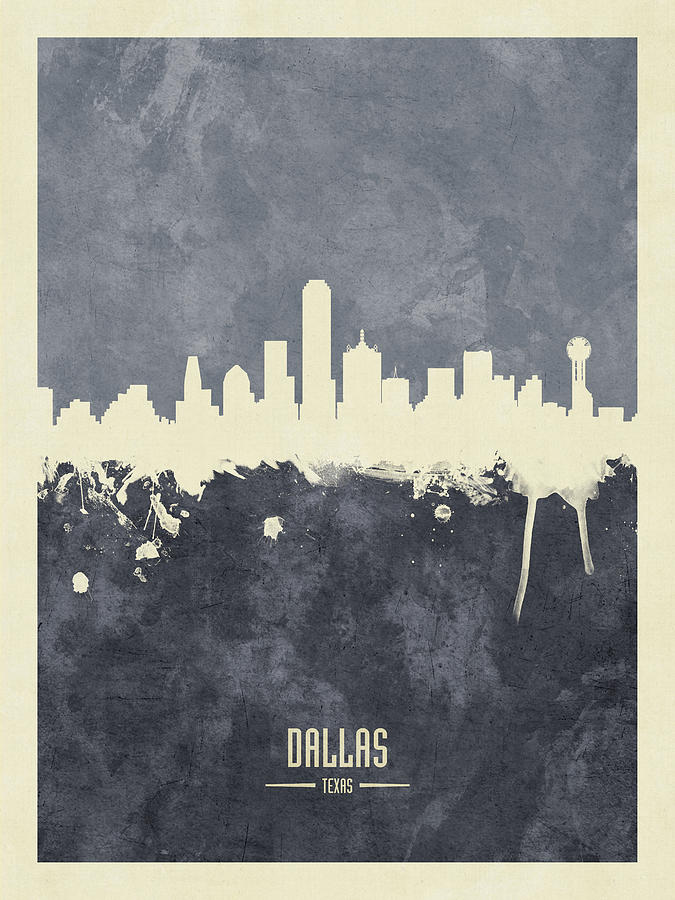 Dallas Texas Skyline #41 Digital Art by Michael Tompsett