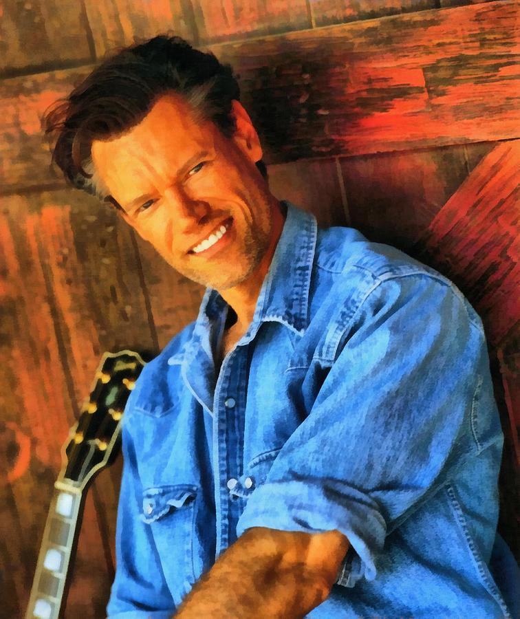 Randy Travis Digital Art by Ronald Miller