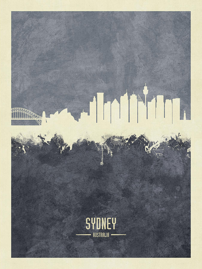Sydney Australia Skyline #41 Digital Art by Michael Tompsett