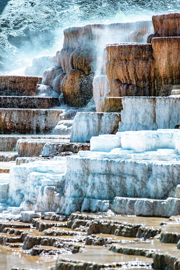 Travertine Terraces, Mammoth Hot Springs, Yellowstone #41 Photograph by Alex Grichenko