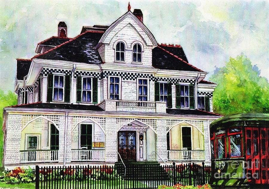 New Orleans Painting - 4114 St. Charles Ave New Orleans Louisiana by Misha Ambrosia