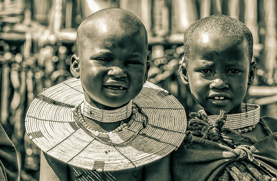 Portrait Maasai Children Tanzania 4130 Photograph by Amyn Nasser
