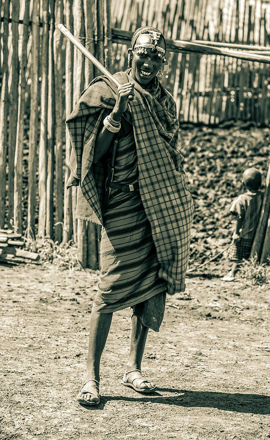 Portrait Maasai Warrior Tanzania 4132 Photograph by Amyn Nasser