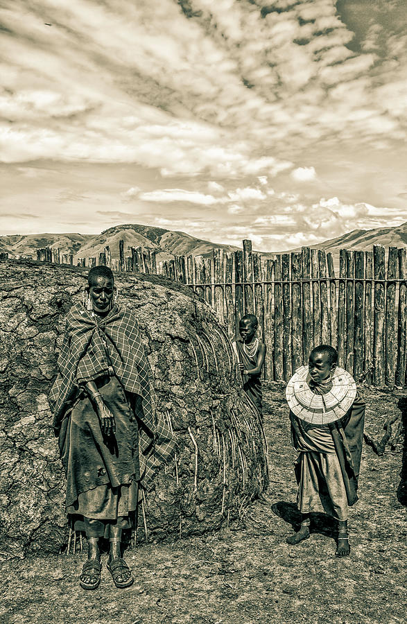 Portrait Maasai Family Ngorongoro 4158 Photograph by Amyn Nasser