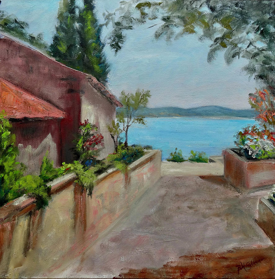 #416 Pathway in Croatia #416 Painting by Barbara Hammett Glover