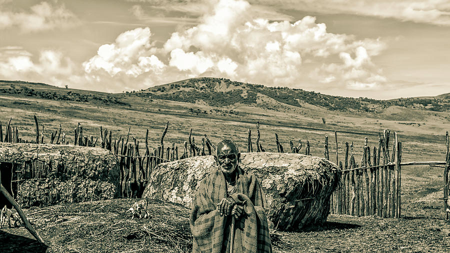 Maasai Chief Ngorongoro Tanzania 4172 Photograph by Amyn Nasser