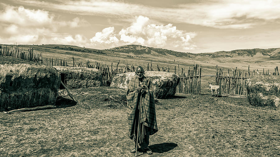 Maasai Chief Ngorongoro Tanzania 4173 Photograph by Amyn Nasser