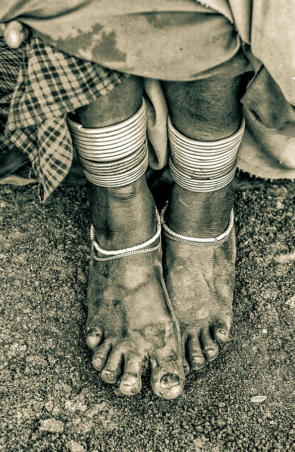 Portrait Feet Maasai Woman 4186 Photograph by Amyn Nasser