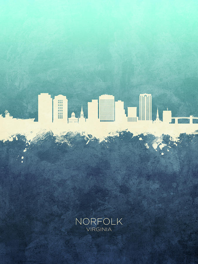 Norfolk Virginia Skyline Photograph by Michael Tompsett