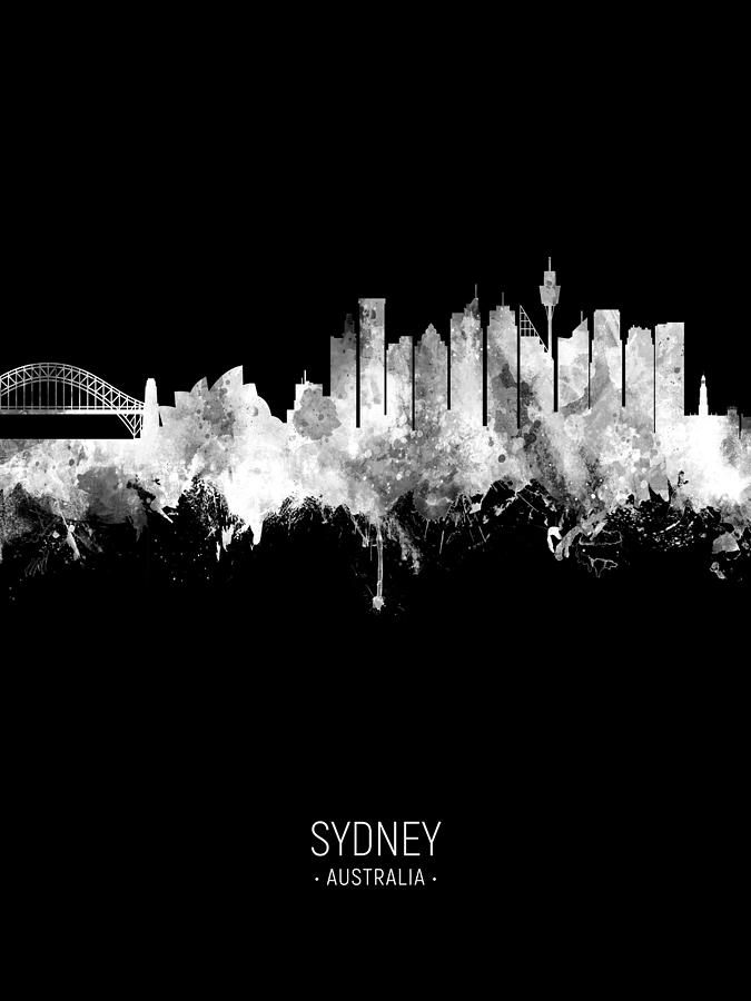 Sydney Skyline Digital Art - Sydney Australia Skyline #42 by Michael Tompsett