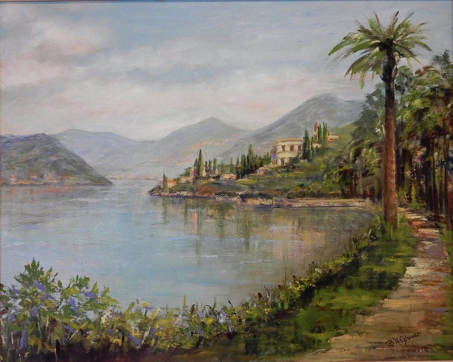 #421 A Walk along Lake Como #421 Painting by Barbara Hammett Glover
