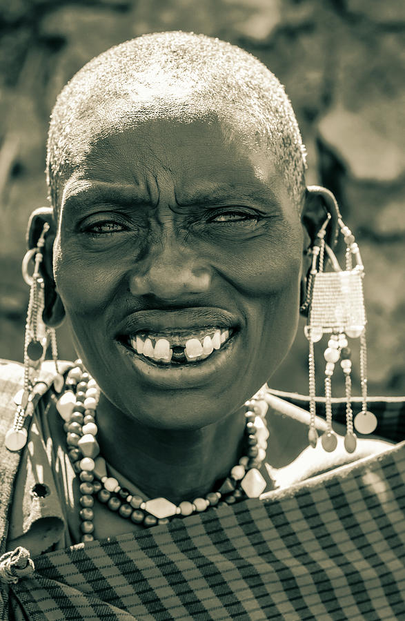 Portrait Maasai Woman Ngorongoro 4216 Photograph by Amyn Nasser