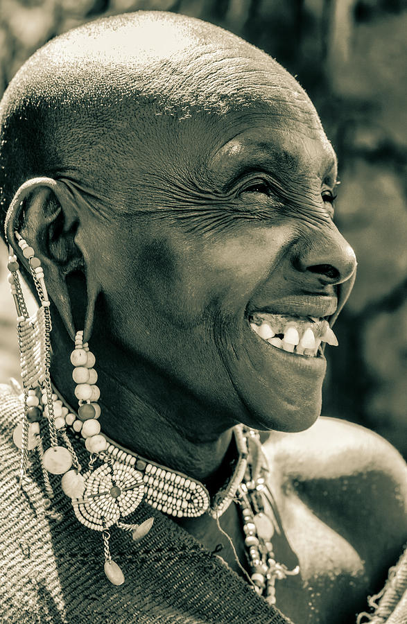 Portrait Maasai Woman Ngorongoro 4217 Photograph by Amyn Nasser