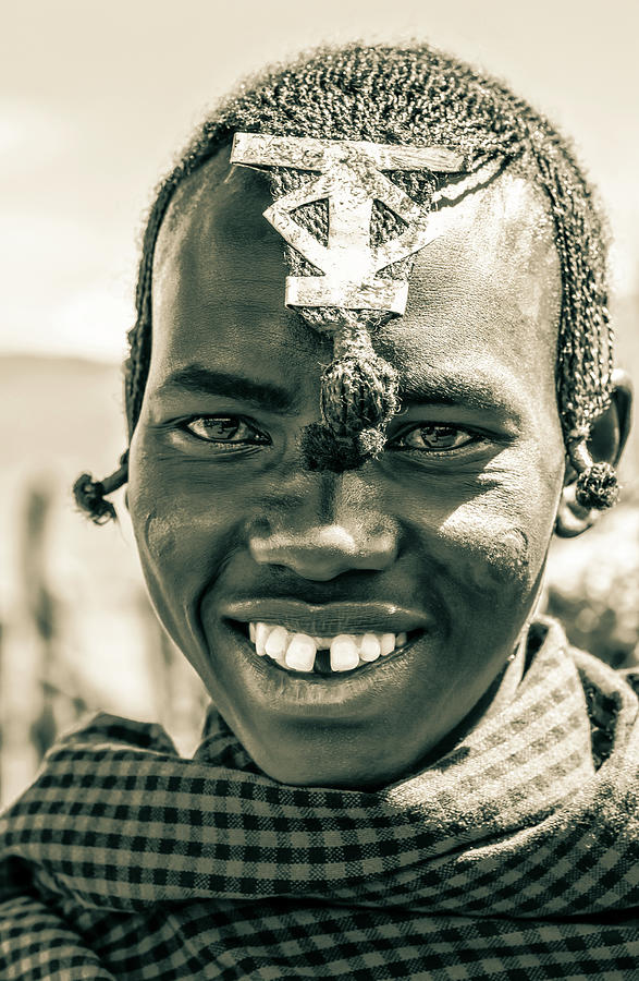 Portrait Young African Maasai 4220 Photograph by Amyn Nasser