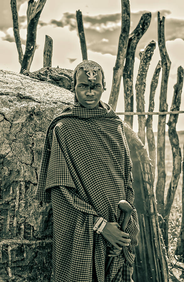 Portrait Young African Maasai 4224 Photograph by Amyn Nasser