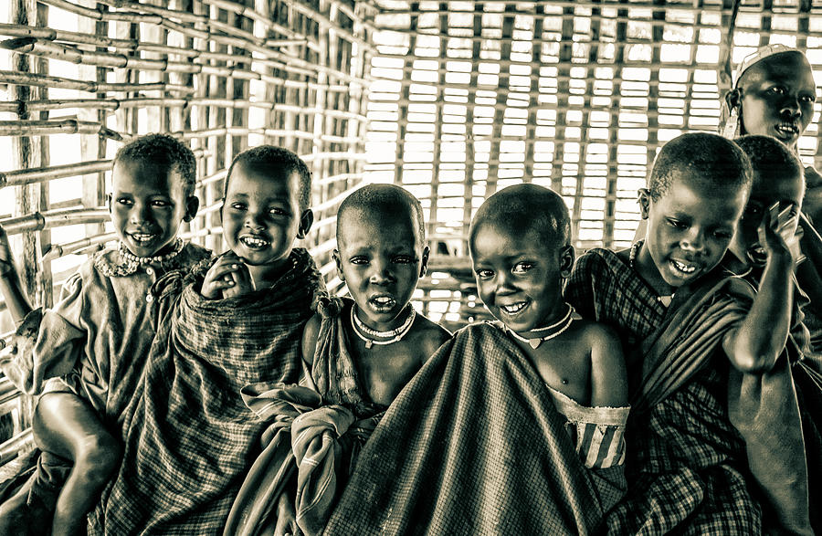 Maasai Children Village School Ngorongoro 4239 Photograph by Amyn Nasser