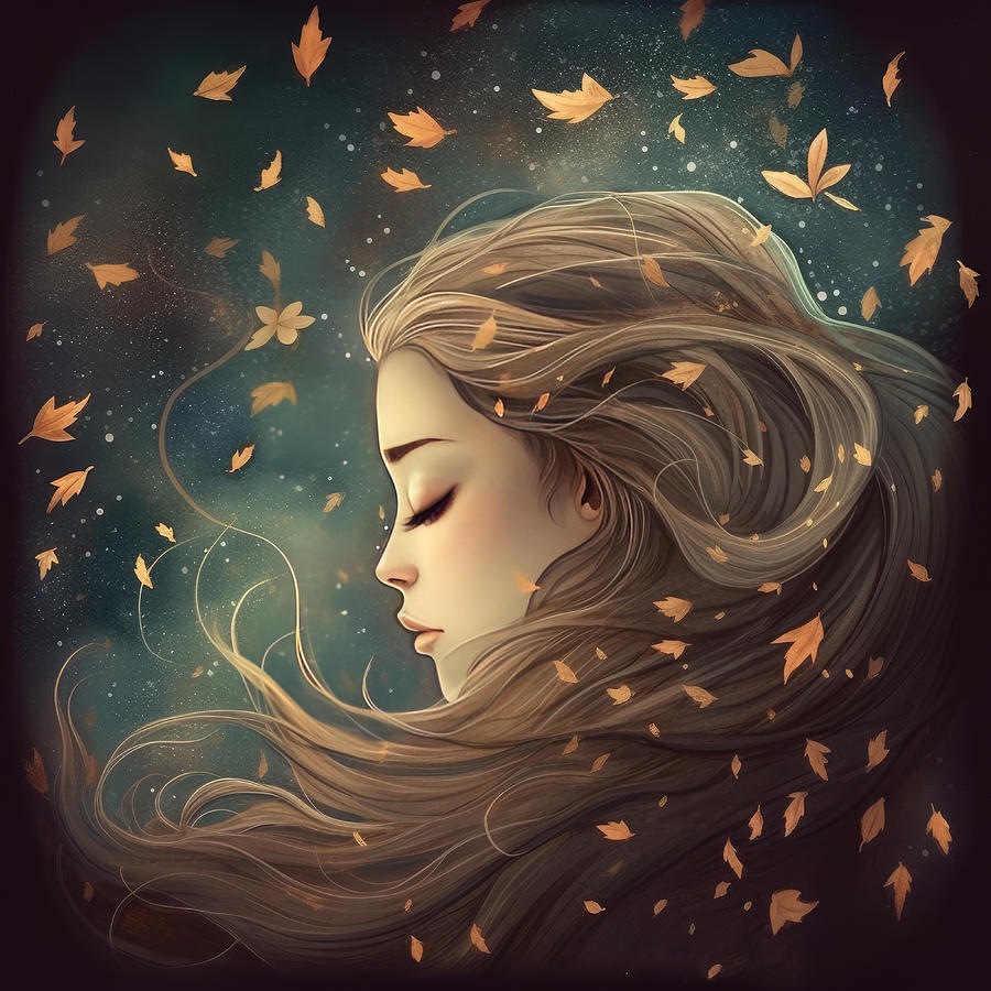 A Beautiful Picture of a Woman Surrounded by Nature #43 Digital Art by ...